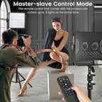 RGB Photography Lighting Kit, 50W Bi-Color Professional LED Studio Lights, 2300k~8500k Dimmable Photo Lights for Photography Filming Camera Video Recording Stage Shooting Streaming YouTube TikTok