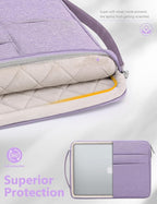 HYZUO 17-17.3 Inch Laptop Sleeve Bag Briefcase for 17" 17.3" HP/Dell/Lenovo/ASUS/LG/MSI Gaming Laptop/Razer Blade 17/18, Men Women NoteBook Protective Case Bag, Lilac Purple