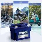 TYKOOL YTX4L-BS-Pro High PerformanceLithium Motorcycle Battery,180CCA 12.8V 3Ah LiFePO4 Powersports Battery,Built-in BMS,for Dirt bikes,ATV,Scooter,4 wheeler,Hongda grom,Motocross,Riding Lawn Tractor