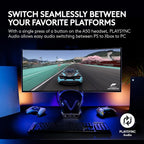 Logitech G Astro A50 Omni-Platform Wireless Gaming Headset + Base Station for PS5, Xbox, PC: PLAYSYNC Audio Switcher, <16 bit/48kHz (Console), <24 bit/48 kHz (PC), 24hr Battery, 2.4GHz & BT - White