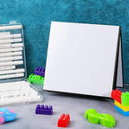 Zhanmai 10 Pcs Blank Game Board 18 x 18 Inches Quad Fold Dry Erase Make Your Own Game Board Folding Cardboard for School Classroom DIY Games Entertainment Activities