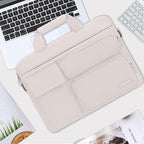 MOSISO Laptop Shoulder Bag, Computer Bag with 2 Raised&1 Flapover&1 Horizontal Pocket&Handle&Belt