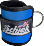 Schiek Sports 1707 Ankle Cuffs - Ideal for Glute Kickbacks and Cable Machine Workouts - Durable and Built To Last