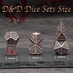 D&D Dice,DND Dice Set for Dungeons and Dragons,D20 Metal Dice for Gaming Dice Set or RPG Role Playing MTG Tabletop Board Games（SilverBlood）