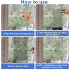 Extra Wide 5 inch x 20 ft Window Screen Tape Mesh Repair Strong Adhesive Waterproof Fiberglass Screen Repair Kit Patch for Window Door Tears Holes(Black)