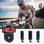 2 Pieces Camera Tripod Mount for Gopro Adapter 360°Adjustable Aluminum Alloy Conversion Adapter for GoPro Hero, Insta360, Sjcam Action Cameras and Other Standard 1/4 Accessories (GC-2)