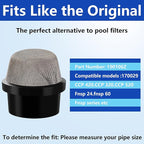 DECOHS 2 Pcs 190106Z Air Bleeder Screen Cap- Stainless Steel Screen Filter Cap Replacement Parts- Air Valve Strainer Cap for Most Pools Filters