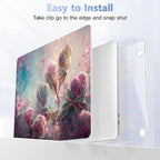 Case for MacBook Pro 13 inch with/Without Touch Bar (2016-2022, M2 A2338 M1 A2289 A2251 A2159 A1989 A1706 A1708), Hard Shell + Keyboard Cover + Dust Plug - Flowers