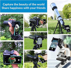 APEXEL Telescope Phone Adapter, Binocular Photo Adapter for Android & iPhone, Phone Holder Mount for Telescope, Monocular, Binocular, Microscope, Spotting Scope. (Including Bluetooth Shutter Remote)