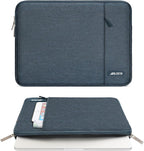 MOSISO Laptop Case 16 inch, 15-15.6 inch Laptop Sleeve Compatible with MacBook Pro 16 M4 M3 M2 M1, HP Acer Dell Lenovo ASUS Notebook, Polyester Vertical Computer Sleeve Bag with Pocket, Haze Blue