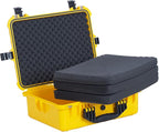 MEIJIA Portable Waterproof Protective Case,Hard Camera Case,Customized Fit Foam Inserted, Elegant Black,Fit for Camera, Equipments, Lens,Drones(Black)
