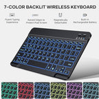 Keyboard Case for iPad (A16) 11-inch 2025/10.9 inch 10th Gen 2022, iPad 11th/10th Generation Case with Keyboard, Built-in Pencil Holder, Wireless Backlit Detachable