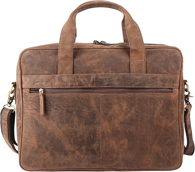 Leather briefcases Laptop Messenger Bags Best Office School College Satchel Bag for Men and Women