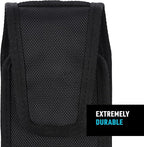 Nite Ize Clip Case Cargo Universal Rugged Holster - Cell Phone & Card Holster Pouch - Durable Phone Holder Clip for Belt - Utility Belt Pouch with Rotating Flex-Clip - XL, Vertical