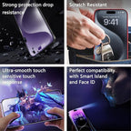 2 Pack Anti Blue Light Matte Screen Protector for iPhone 15 Plus and iPhone 14 Pro Max 6.7-Inch Auto Dust Removal, No Bubbles, Tempered Glass Film, Easy Installation