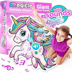 Rainbow Unicorn Giant Floor Puzzle with Sounds, 35 Piece Extra Thick Puzzles, Unicorn Toys for Girls Age 4-6, Floor Puzzles for Kids Ages 3-5 and 6 Year Old Gifts