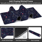 Space Galaxy Constellation Desk Mat,Large Milky Way Galaxy Space Gaming Keyboard Mouse Pad,Non-Slip Rubber Base Desk Pad Thick Stitched Edges Waterproof Mousepad Mouse Mat 31.5"x11.8"