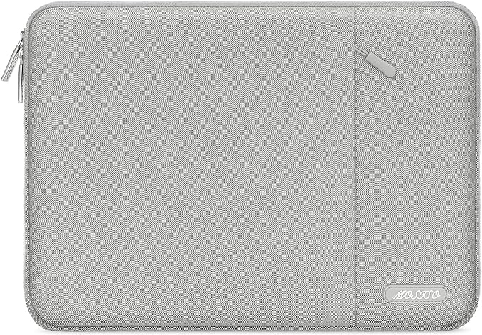 MOSISO Laptop Case 15 inch, 15 inch Laptop Sleeve Compatible with MacBook Air 15 M4 A3241 M3 A3114 M2 A2941 2025 2024 2023,Dell XPS 15,Polyester Vertical Computer Sleeve Bag with Pocket, Gray