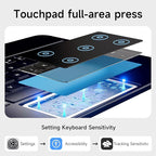 nimin Keyboard Case for 2024 iPad Air 13 and iPad Pro 12.9 6th, 5th, 4th, 3rd Gen,Magic Keyboard for iPad Pro 12.9, Trackpad,Magnetic Attach,7-Color Backlight, Auto Sleep/Wake,Obsidian Black