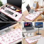 Galdas Gaming Mouse Pad XXL XL Large Long Extended Big Mousepad Non-Slip Rubber Keyboard Mouse Pad with Stitched Edges for Laptop Home Office (35.48x15.75x0.08 Inch)