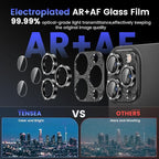 Tensea for iPhone 16 Pro/iPhone 16 Pro Max/iPhone 15 Pro/iPhone 15 Pro Max Camera Lens Protector, Metal Aluminum Alloy Tempered Glass Cover Camera Screen Protector Accessories, Case Friendly