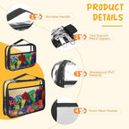 8 Packs Toy Storage Bags with Zipper, Reusable Clear PVC Board Game Storage, Travel Waterproof Organizer Bags with Portable Handle for Building Blocks, Bricks, Puzzles, Books