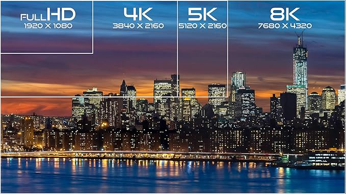 HDMI 2.1 Certified Cable Supports 10K 8K @60Hz and 4K @120Hz Compatible with All TVs, BluRay, Xbox Series X, PS5 (3 Feet)
