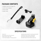 Neewer Magnetic Action Camera Car Mount Kit with Magic Arm Stand & Phone Holder Attachment Compatible with GoPro Hero 13 12 11 10 Go Pro Max DJI Action Insta360 iPhone 16 Pro Max S24 Ultra, GP-40