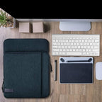 MoKo 12.9 Inch Tablet Sleeve Bag Carrying Case with Pockets Fits 13 Inch New iPad Pro M4 & Air M2 2024, iPad Pro 12.9 M2&M1, Surface Laptop Go 12.4", Galaxy Tab S8+/S9+ 12.4", Indigo