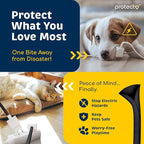 PROTECTO Heavy Duty Dog & Cat Cord Protector 10ft - Easy-to-Use Critter Cord Cover for Pet - Clear Odorless Black Color - No Chew Solution for Power, Audio & Video Wire - Tubing