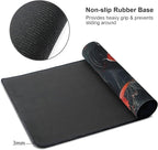 Koi Fish Large Mouse Pad,Gaming Keyboard Desk Pad,Extended Mouse Mat Non-Slip Rubber Base with Stitched Edges for Office Game Home XXL 35.4"x15.7"