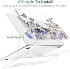 TWOLSKOO Compatible with M4 MacBook Air 15 inch Case 2025-2023 Released Model M4 A3241 M3 A3114 M2 A2941, Plastic Hard Shell & Screen Protector & Keyboard Cover & Type C Adapter, Garden Flower