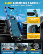 VANMASS [Pro Version] Universal Car Phone Mount [2025 Super Suction Cup] Phone Holder for Car, Cell Phone Car Mount for Windshield Dash Vent Truck Stand for iPhone 16 Pro Max 15 14 13 Samsung Android