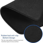 Large Extended Gaming Mouse Pad with Stitched Edges, (31.5X15.7In) Durable Non-Slip Natural Rubber Base, Waterproof Computer Keyboard Pad Mat for Esports Pros/Gamer/Desktop/Office/Home-Black