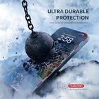 Screen Protector for iPhone 14 Pro Max - 2 Pack (USA Flag & Classic Black) Tempered Glass 9H Hardness, Full Coverage, Anti-Fingerprint Coating for iPhone 14 Pro Max Screen Protector