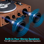 Record Player with Speakers,Turntables for Vinyl Records with Magnetic Cartridge for Home Decoration & Entertainment,Vinyl Record Player Will be a for Birthday and Christmas