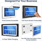 TABcare Locking Anti-Theft Metal Case for Samsung Galaxy TAB A 10.1 2016 Tablet for Kiosk, POS, Store, Show Display, Time Clock (TAB A 10.1 SM-T580, White)