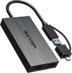 WAVLINK USB-C & USB-A to Dual HDMI Adapter 4K@60Hz for 2 Monitors, DisplayLink Certified, Compatible with Mac M1/M2/M3, Windows, ChromeOS, Android, HarmonyOS (No Linux/iPad/iOS/HDCP)