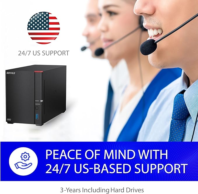 BUFFALO LinkStation SoHo 720 2-Bay Professional Office NAS 16TB (2x8TB) with Hard Drives Included