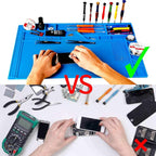 Kaisi S-180 Large Silicone Soldering Mat Magnetic Repair Work Mat, Heat Resistant Insulation Large Platform Station Pad for Soldering, Electronics, Computer Repair, Size 21.6 x 13.8 inch