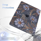 for MacBook Pro 16 inch Case 2019 2020 Release Model A2141, Plastic Hard Shell Cover with Keyboard Cover & Screen Protector for MacBook Pro 16 inch with Touch Bar & Touch ID - Blooming Plants
