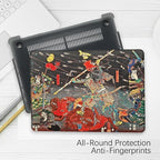 Berkin Arts for MacBook Pro 16 Inch Cover A3403 A3186 A2991 A2780 A2485 (2024-2021) with M4/M3/M2/M1 Chip with Keyboard Cover & Screen Protector Ukiyo-e (The Kusunoki's Final Attack by Kuniyoshi)