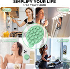 Magnetic Suction Cup Phone Mount for MagSafe Case, Silicone Hands-Free Grip Holder for iPhone and Android, Mirror Shower Phone Stand for Makeup FaceTime Gym Kitchen Bathroom, Spearmint Green