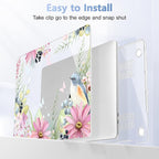 May Chen Compatible with MacBook Pro 13 inch Case 2022 2021 2020 Release Models A2338 M2 M1 A2251 A2289, Plastic Hard Shell Case + Keyboard Cover for Mac Pro 13" with Touch Bar, Blue Bird