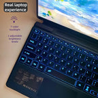 Keyboard for Microsoft Surface Pro Copilot+ (11th Edition) / Pro 11 / Pro 10 / Pro 9 / Pro 8 / Pro X, 13 inch, Detachable Type Cover with Touchpad, 7-Color Backlit & Pen Holder (Sapphire)