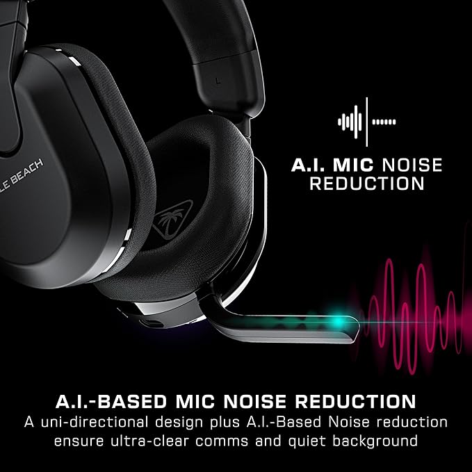 Turtle Beach Stealth 600 Wireless Multiplatform Amplified Gaming Headset for Xbox Series X|S, Xbox One, PC, PS5, PS4, & Mobile – Bluetooth, 80-Hr Battery, Noise-Cancelling Mic – Black