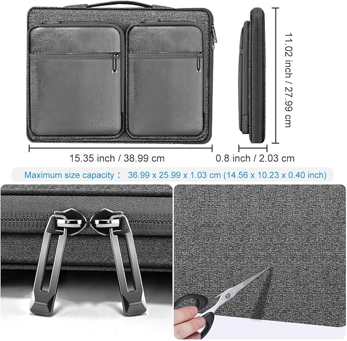 ZINZ Laptop Case 15 15.6 16 inches Sleeve Slim Briefcase Spill-Resistant Handbag for Most Popular 15" 15.6" 16" Notebooks，G01Y03