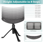 Footrest for Desk Adjustable Height 2-in-1 Function Rotatable Ergonomic Under Desk Footrest Ottoman Stool Rolling Leg Rest for Home Office (Gray)