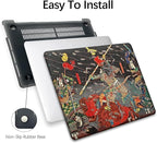 Berkin Arts Compatible with MacBook Pro 13 inch Cover, 2022, 2021, 2020-2018 Release A1708 with Keyboard Cover & Screen Protector Ukiyo-e (The Kusunoki's Final Attack by Kuniyoshi)