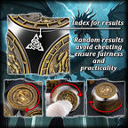 7 in 1 D6 Spinner DND Dice Set D&D, Metal Cube D and D Dice with Gift Box, Dungeons Dragons Role Playing Dice, Black Gold